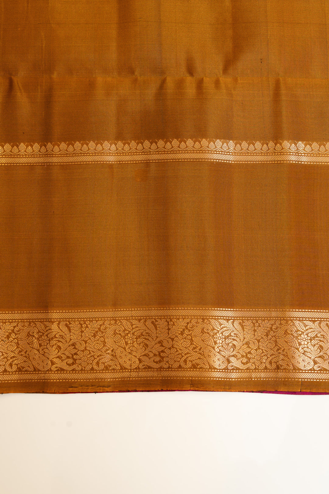 Magenta and mustard pure soft  silk saree