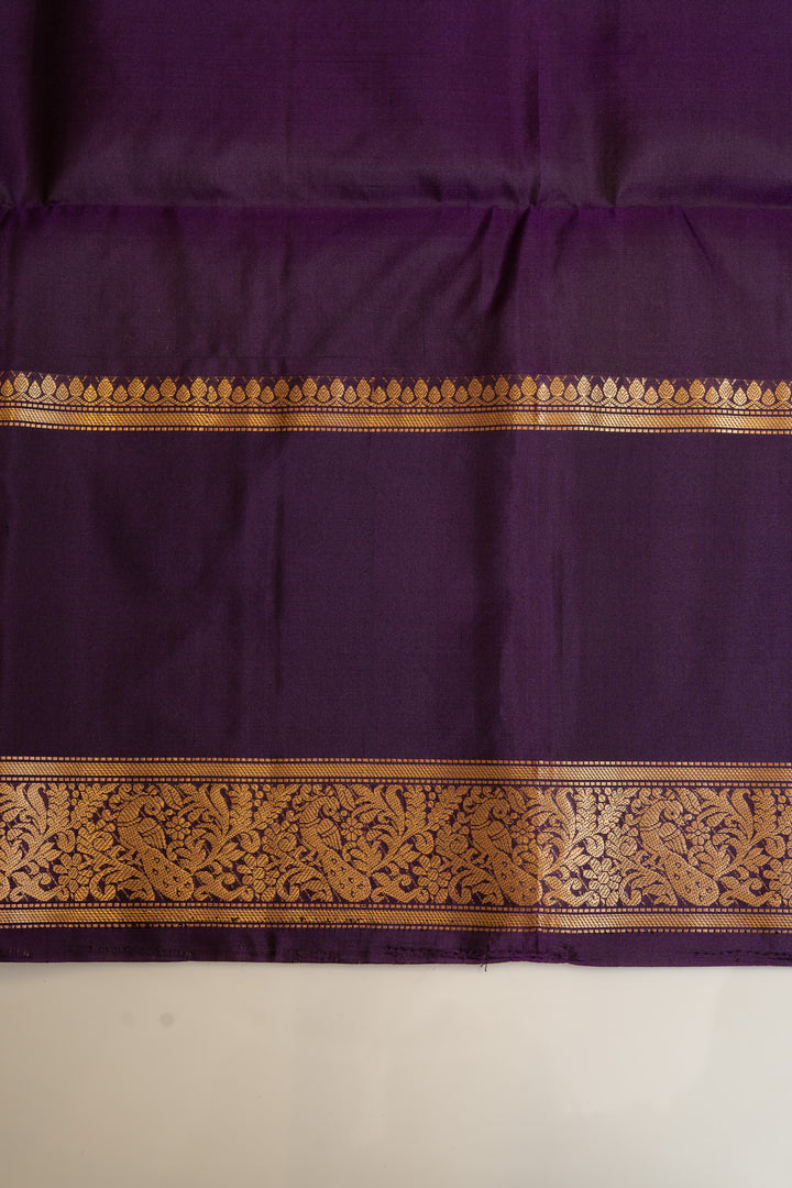 Purple traditional pure soft  silk saree