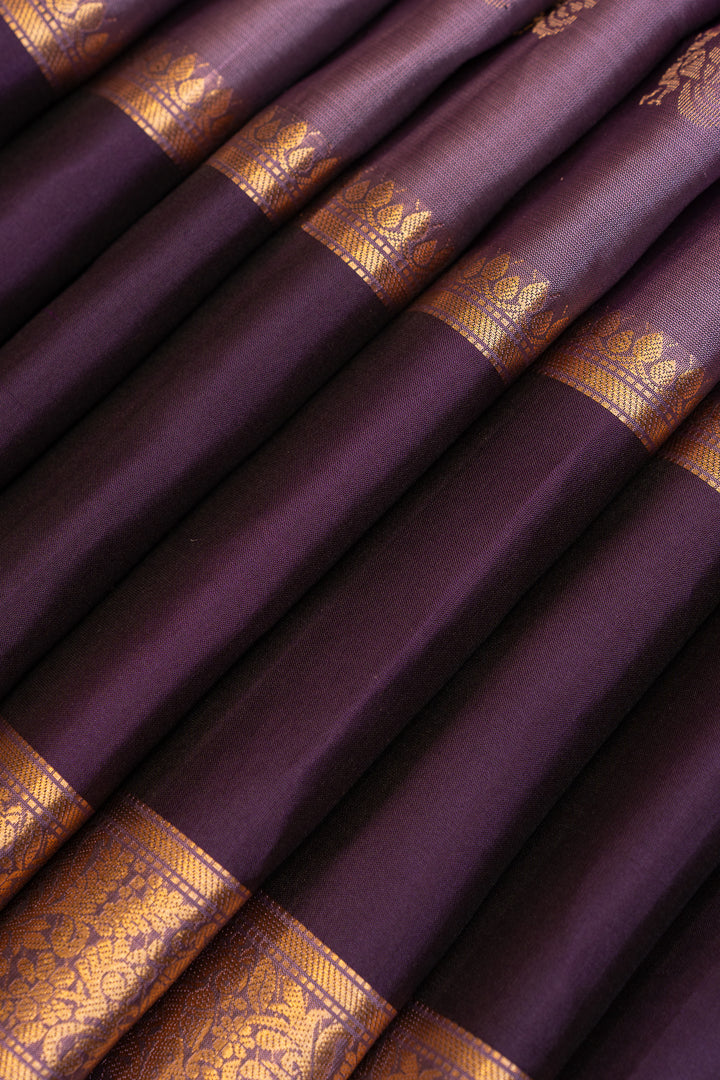 Purple traditional pure soft  silk saree
