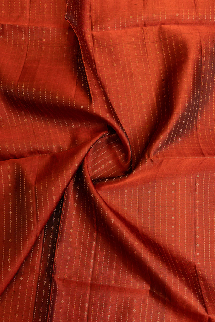 Rust orange and Jamun  pure soft  silk saree