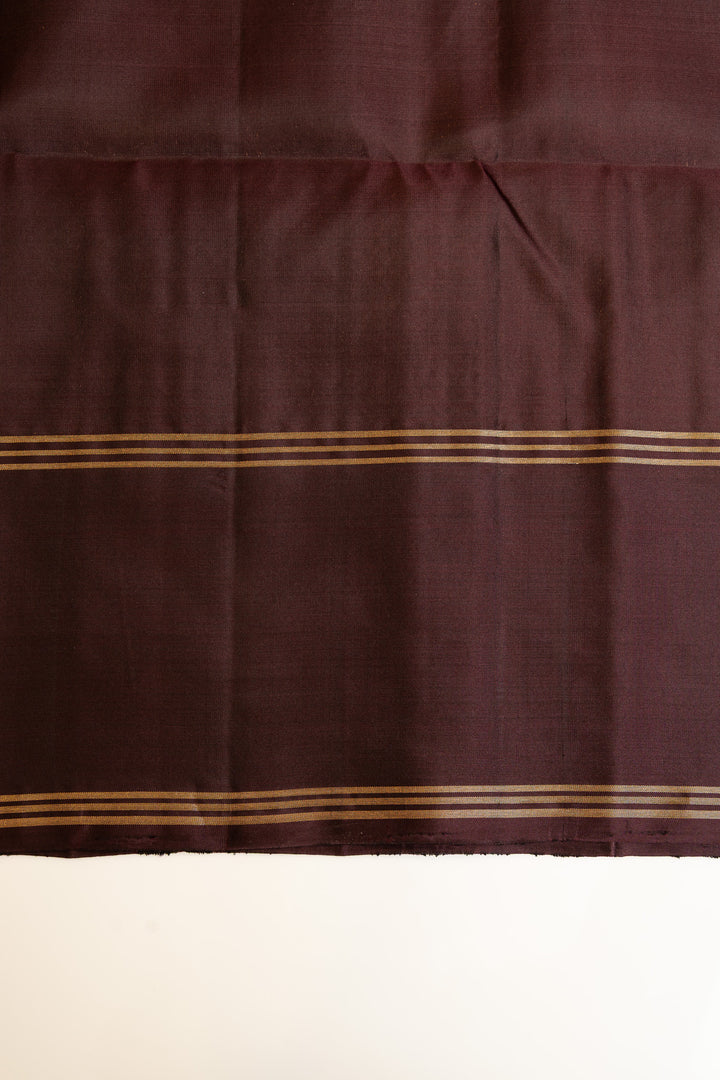 Rust orange and Jamun  pure soft  silk saree