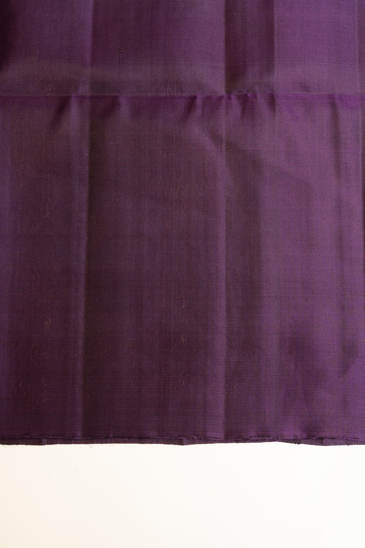 Purple Zari stripes minakari buttas pure soft  silk saree