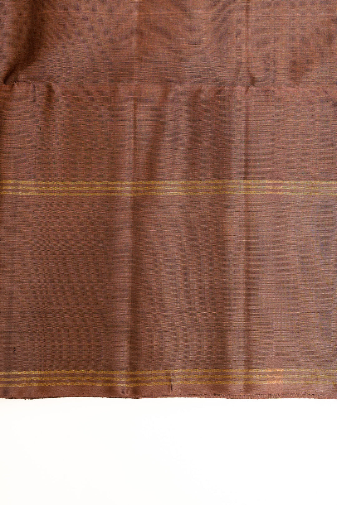 Brown and beige Zari stripes soft silk saree