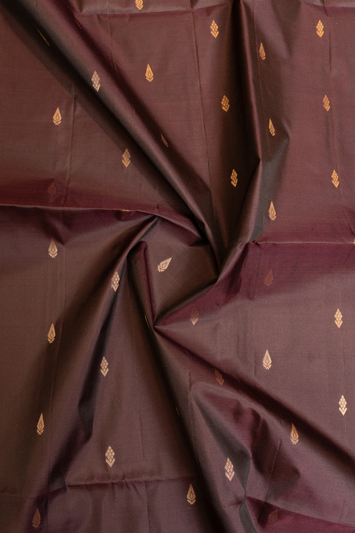 Beetlenut brown traditional soft silk saree