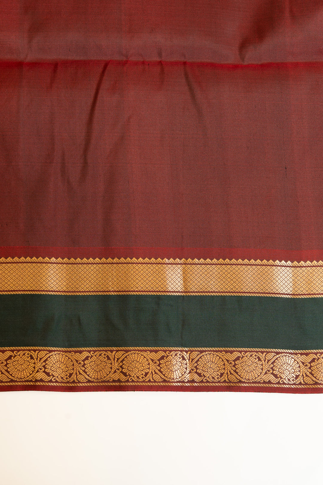 Beetlenut brown traditional soft silk saree