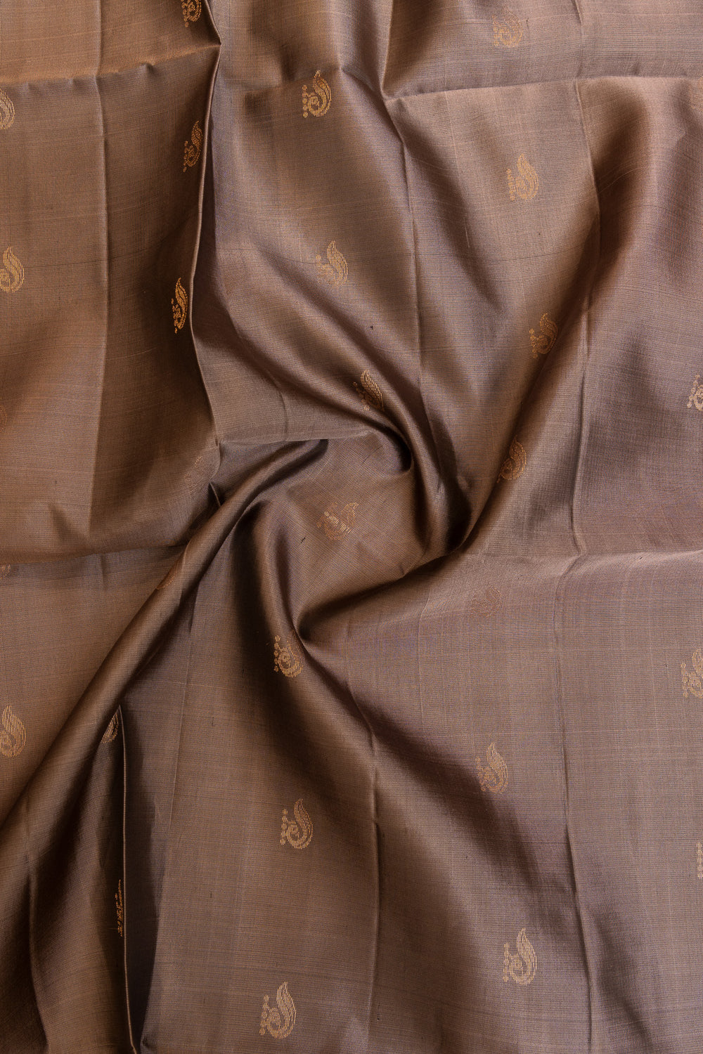 Beige and purple pure soft silk saree