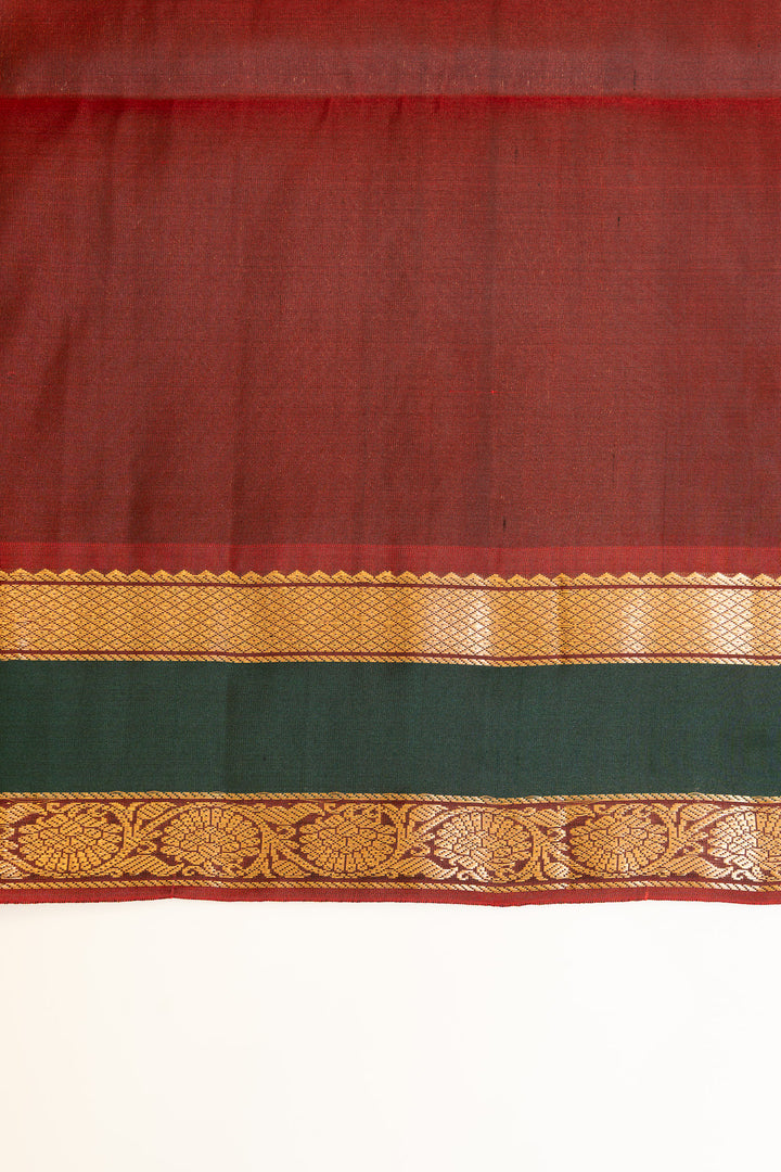 Peacock green pure soft silk saree