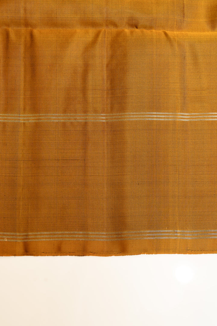 Purple and mustard pure soft silk saree