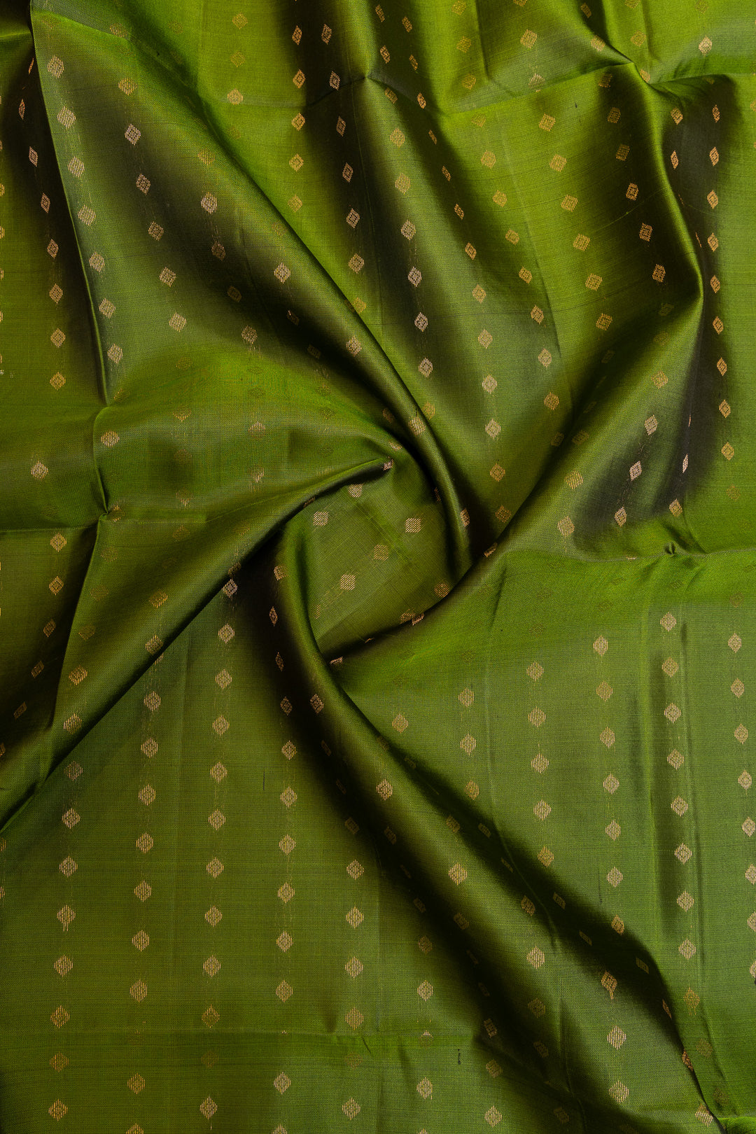Green and black pure soft silk saree