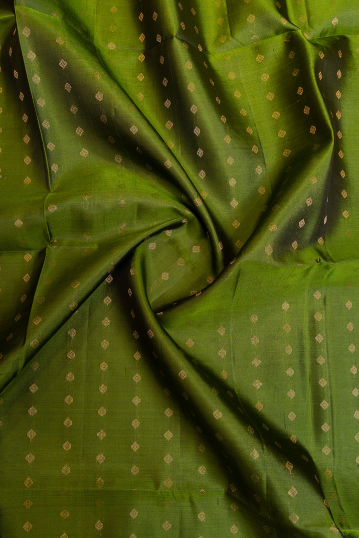 Green and black pure soft silk saree