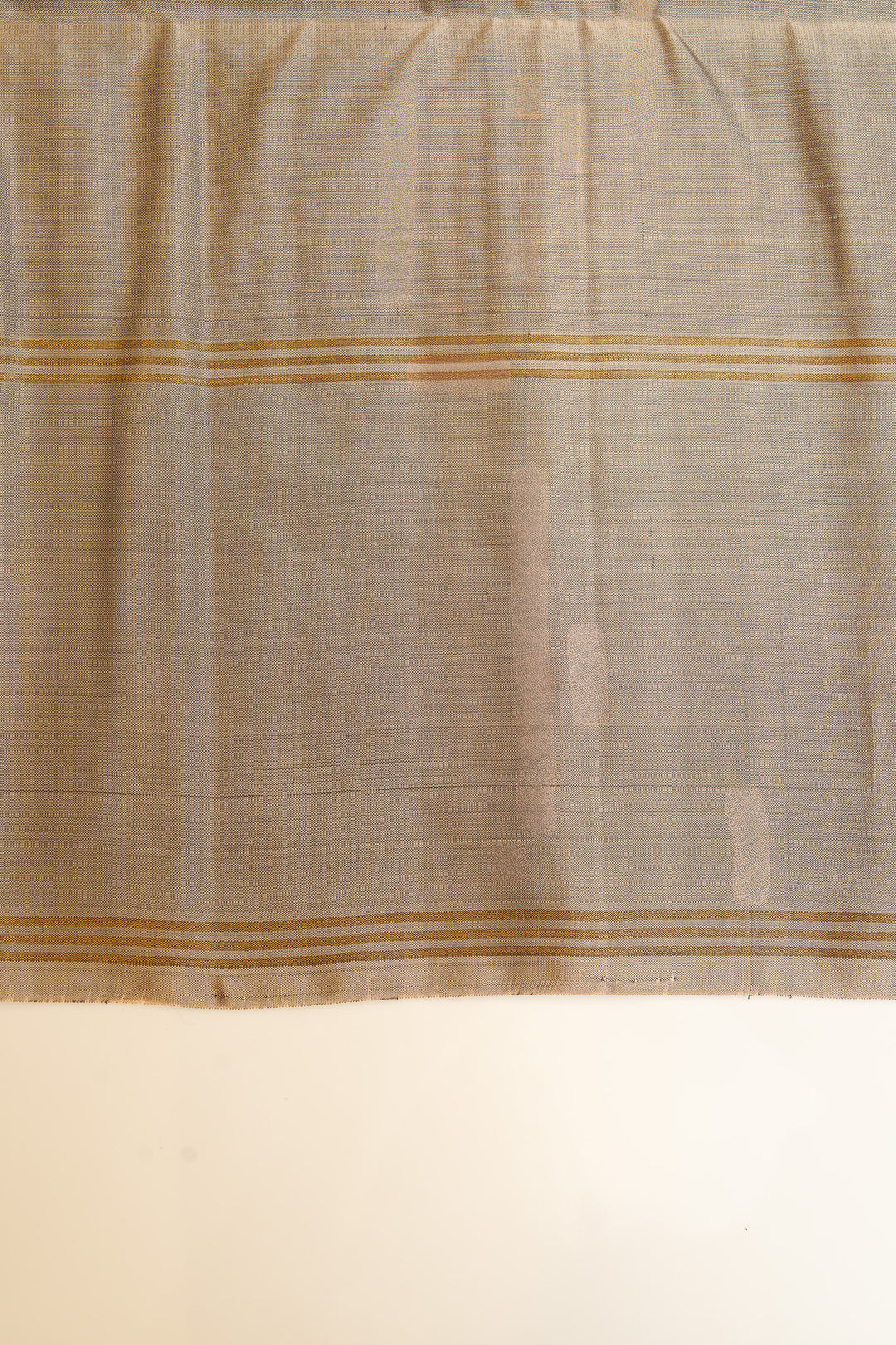 Mustard and beige pure soft silk saree