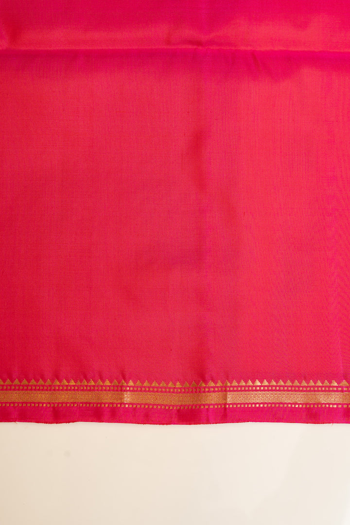Off white and gold traditional pure soft silk saree