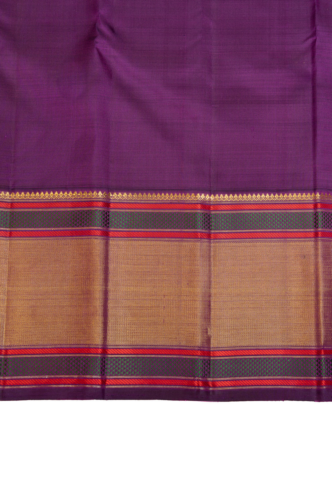 Pastel lilac and purple traditional pure Kanchipuram silk saree