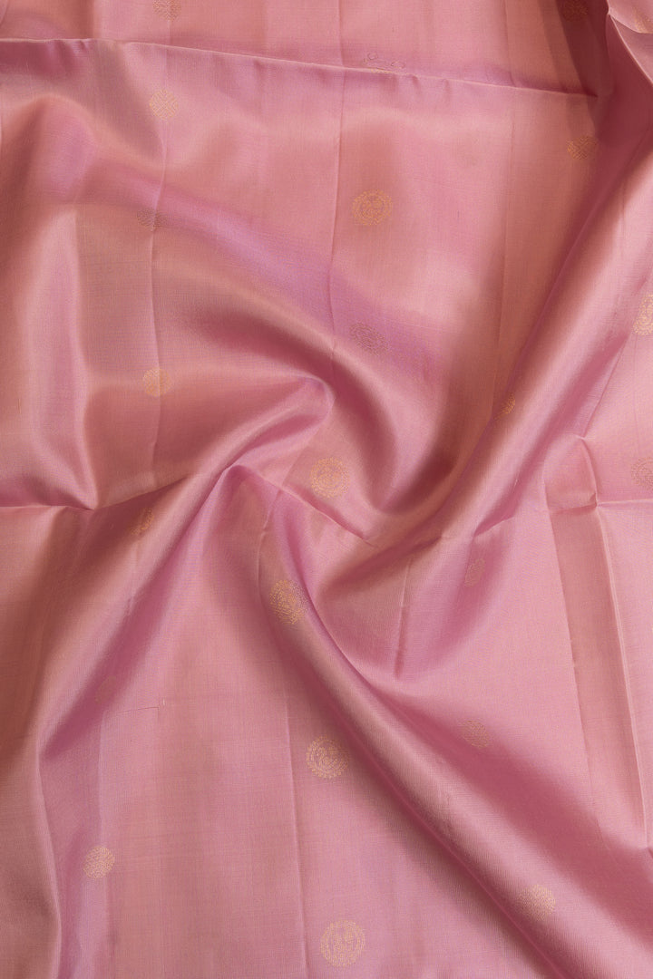 Lilac pink pure soft silk saree