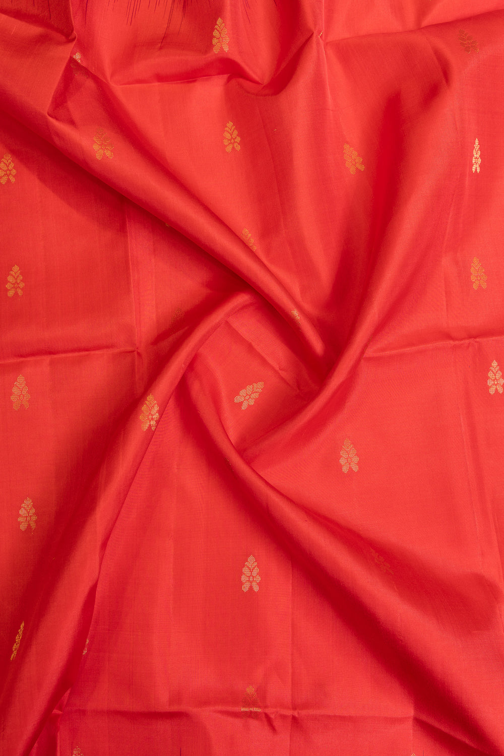 Peach and purple checks border pure soft silk saree