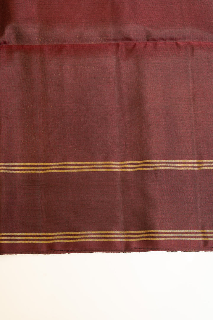 Emerald green and maroon pure soft silk saree