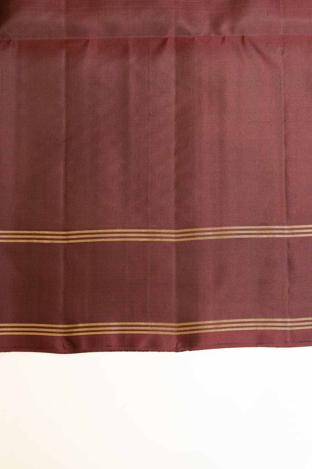 Rust and brown pure soft silk saree