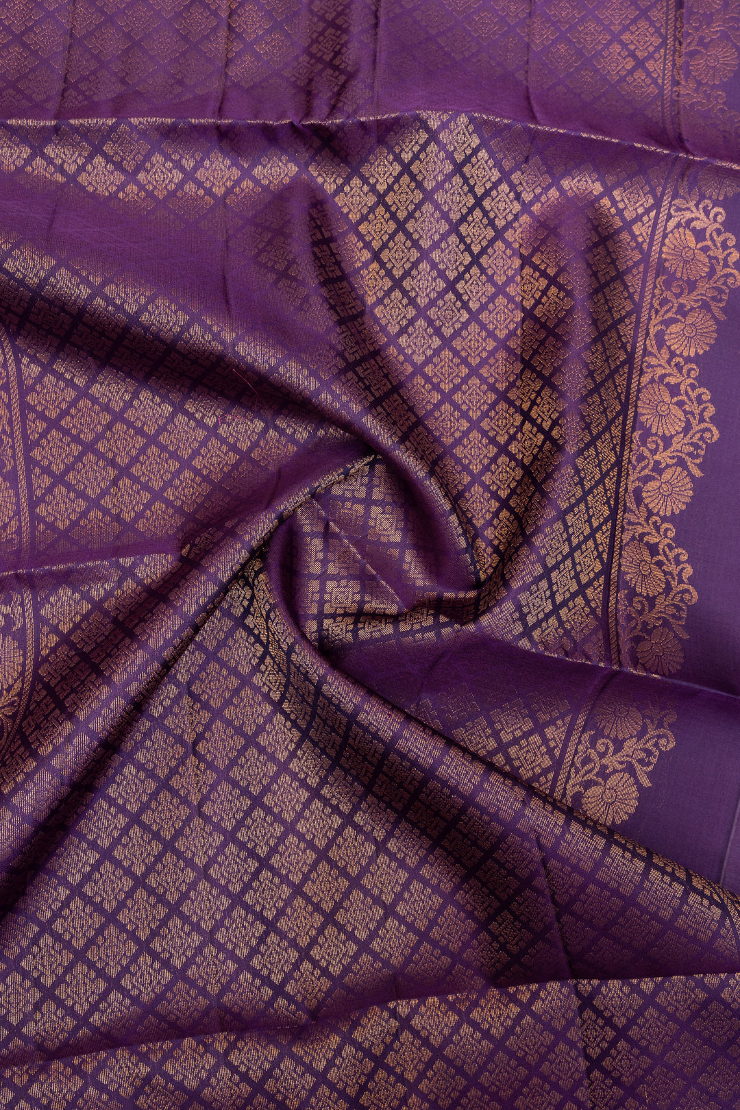 Purple traditional pure soft silk saree