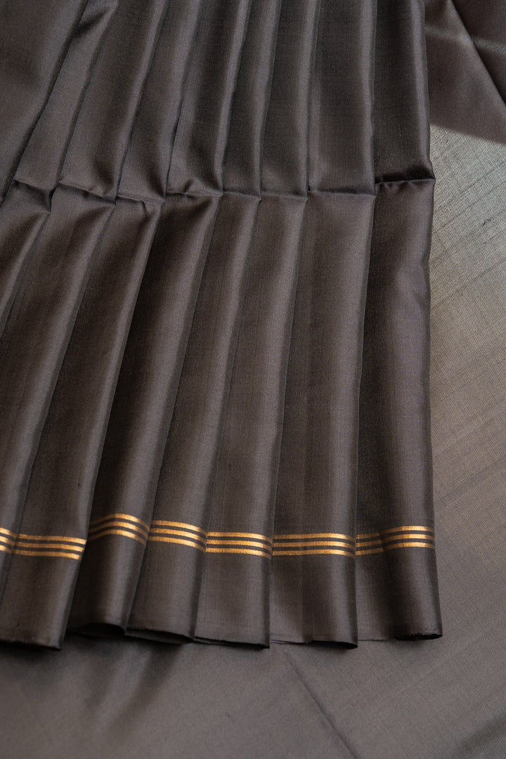 Black pure soft silk saree
