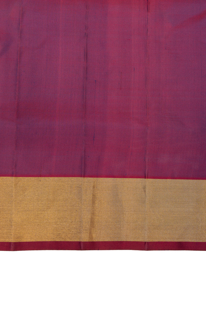 Peacock blue pure soft silk saree