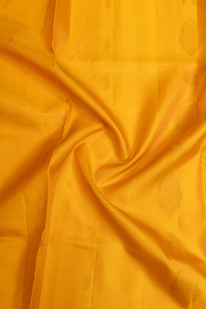 Yellow pure soft silk saree