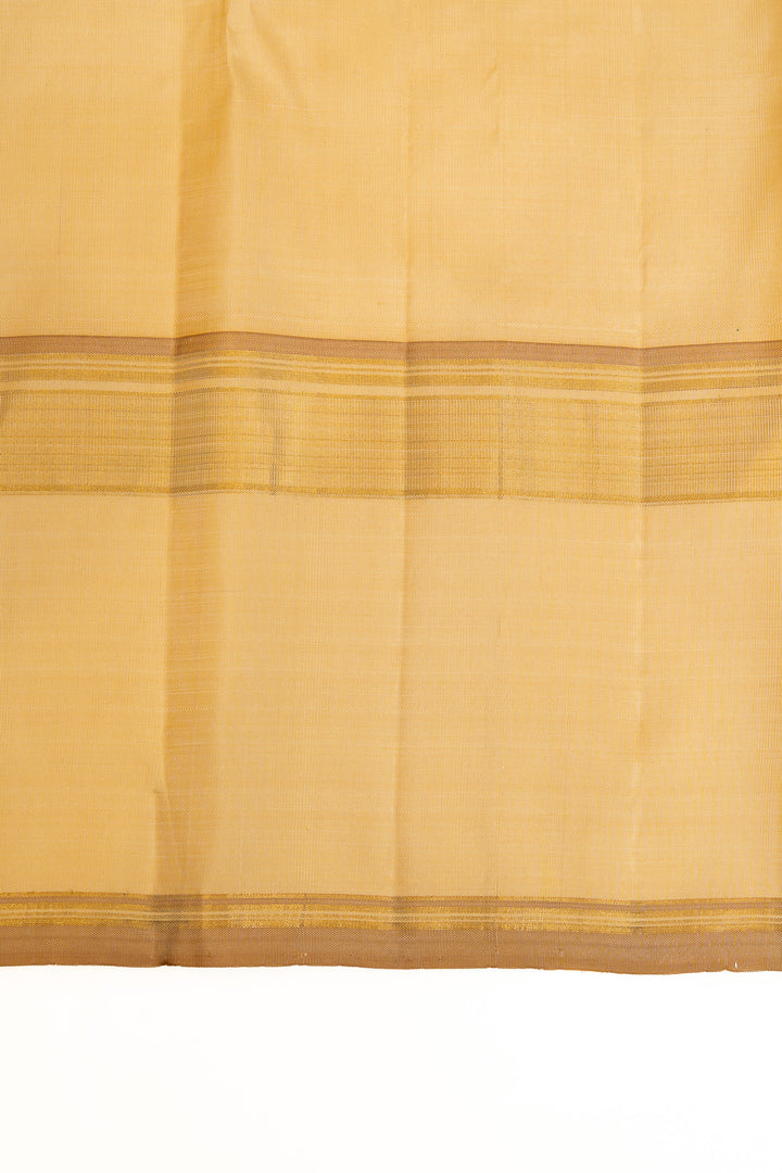 Purple and beige Multi checks pure Kanchipuram silk sarees