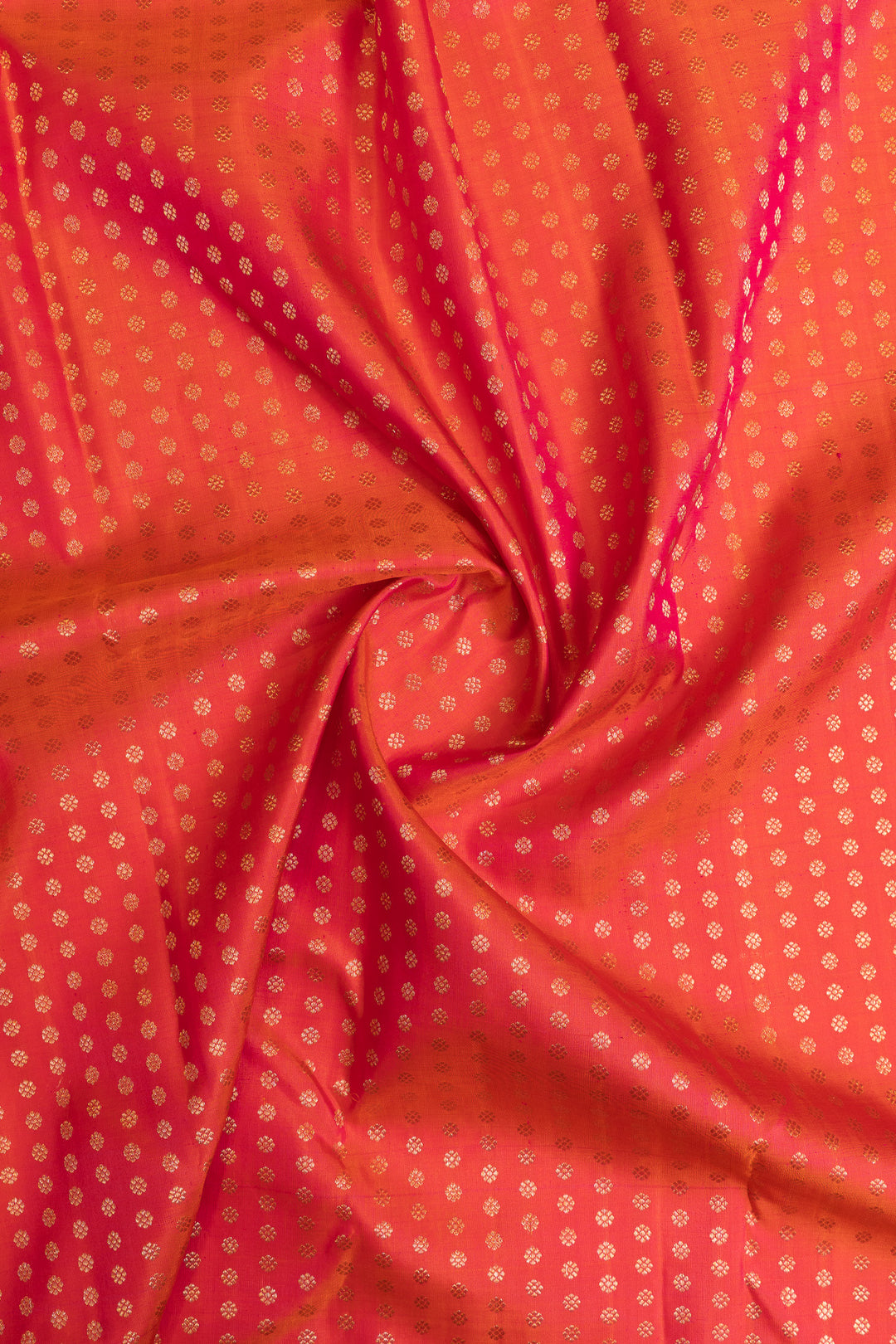 Peach and jamun purple lakshabutta pure Kanchipuram silk saree