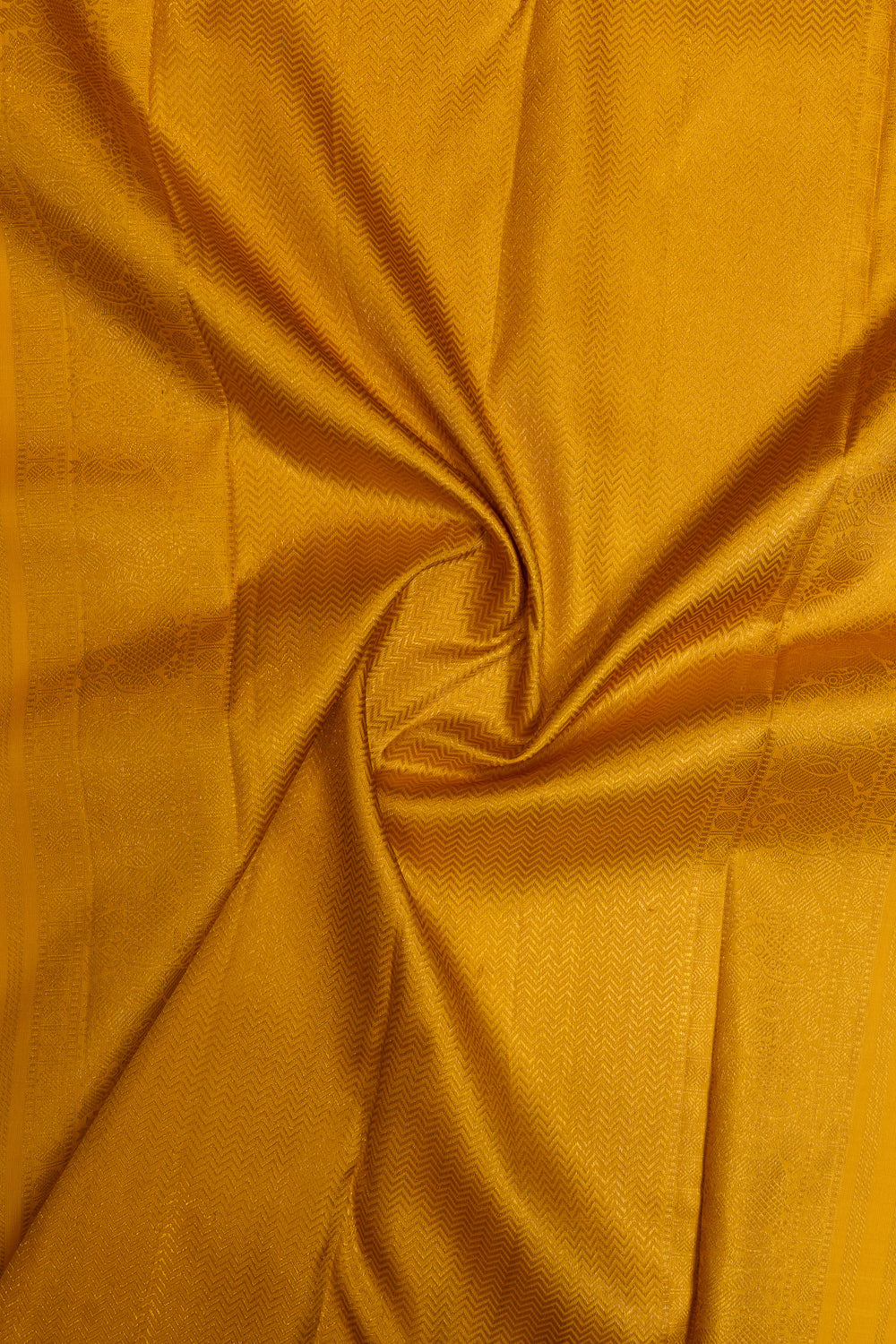 Gold chevron pure brocade Kanchipuram silk saree