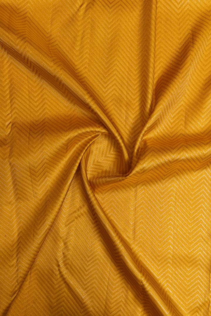 Gold chevron pure brocade Kanchipuram silk saree