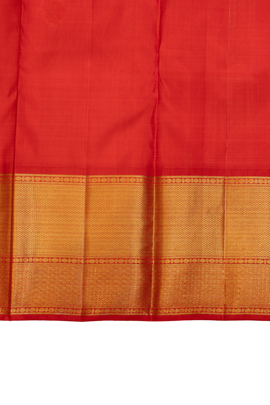 Red iruthalaipakshi brocade pure Kanchipuram silk saree