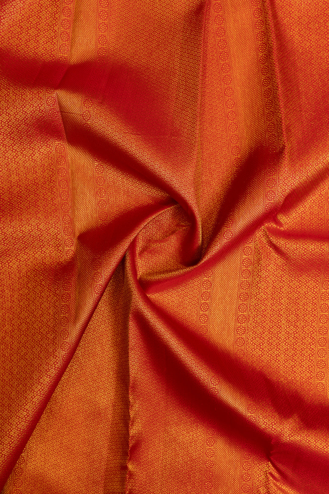 Yellow and red brocade pure Kanchipuram silk saree