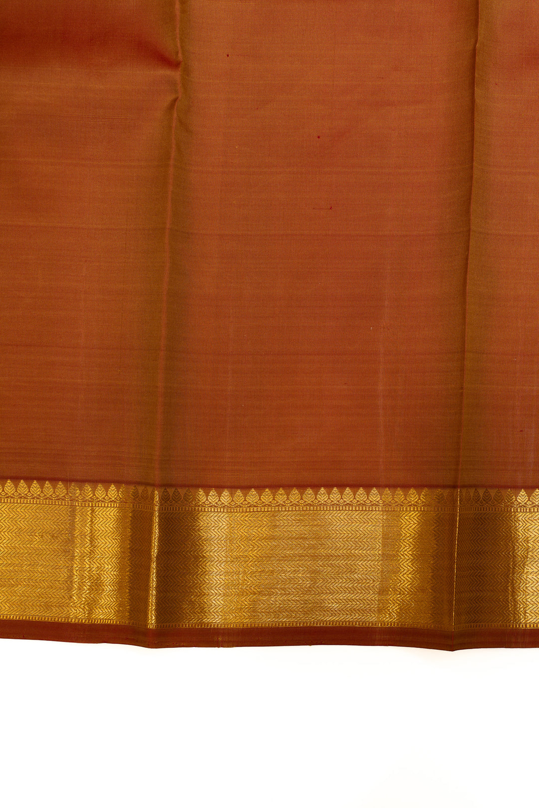 Beige and peach jacquard pure Kanchipuram silk saree