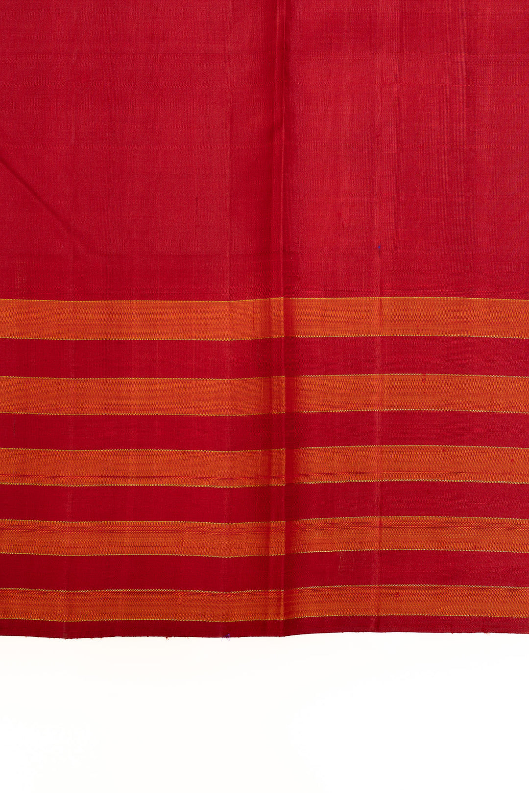 Peacock green and red pure Kanchipuram silk saree