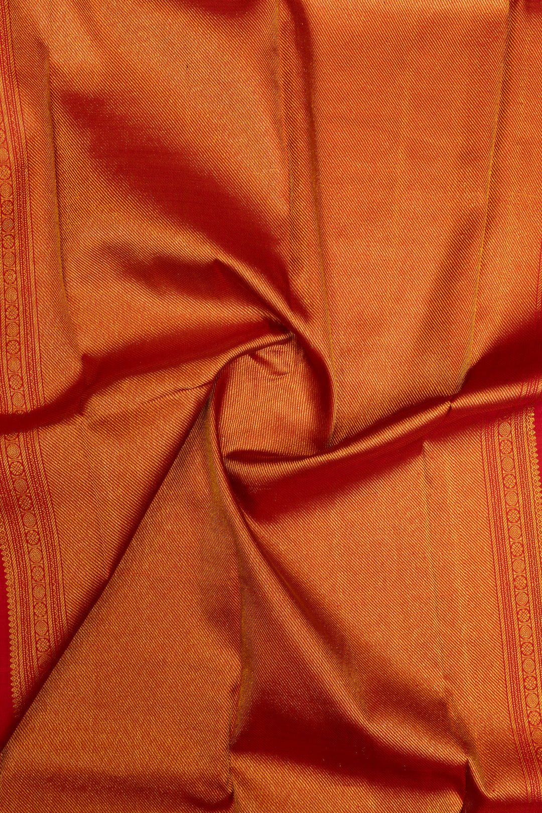 Yellow and red zari checks pure Kanchipuram silk saree