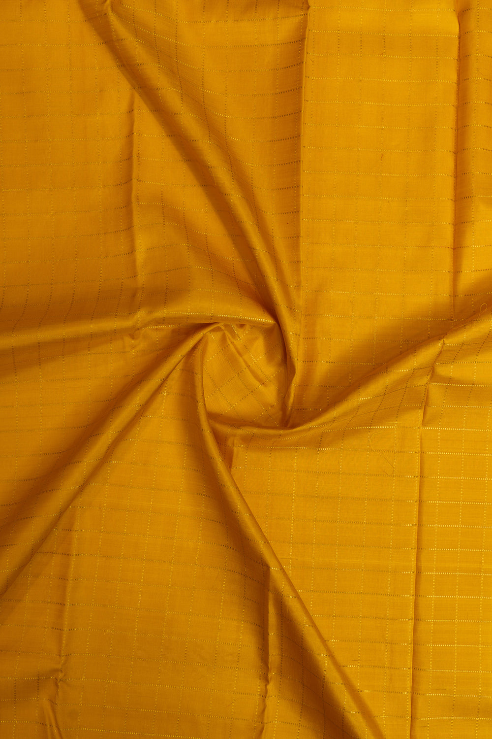 Yellow and red zari checks pure Kanchipuram silk saree