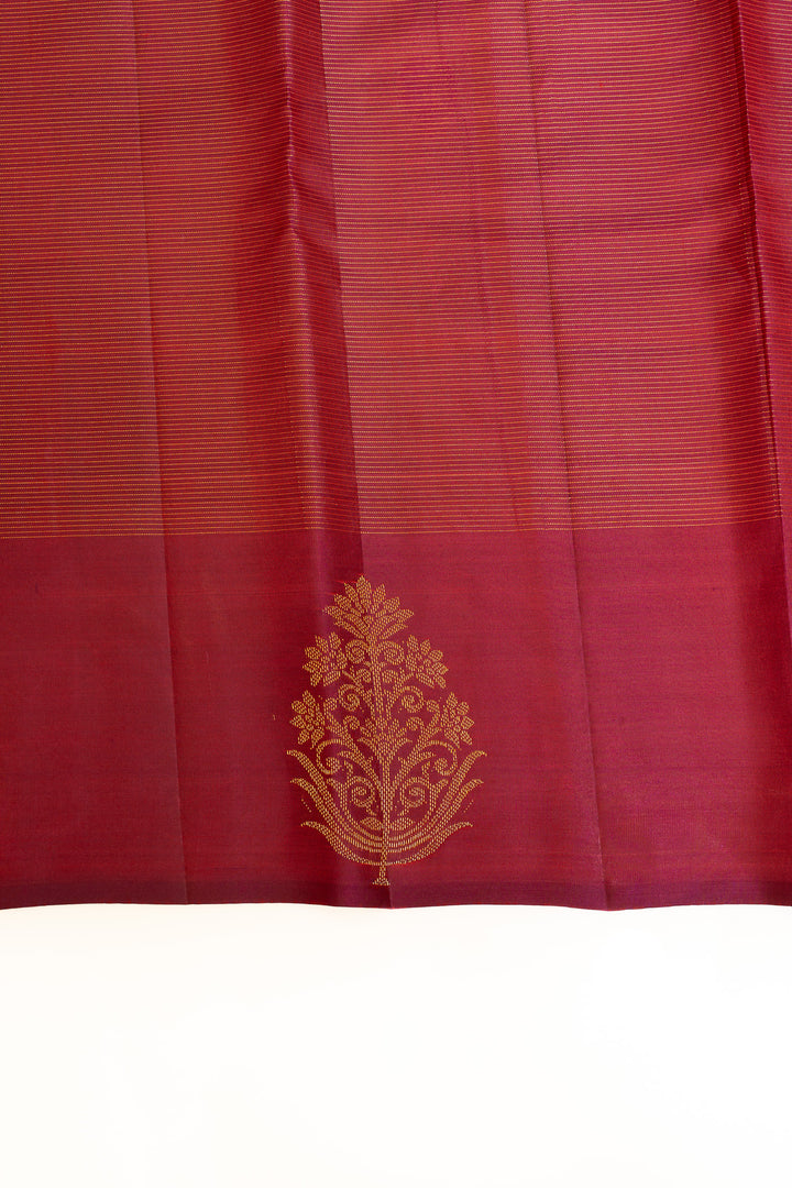 Magenta vairaoosi pure Kanchipuram silk saree