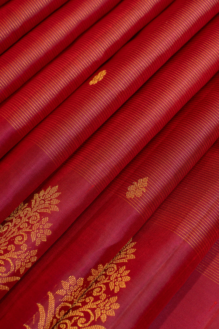 Magenta vairaoosi pure Kanchipuram silk saree