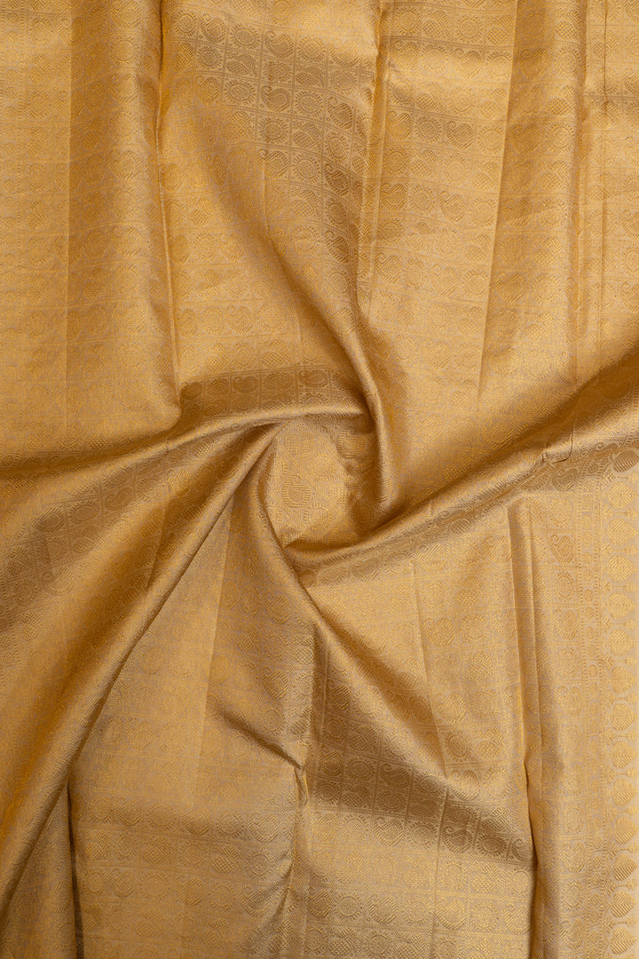 Yellow vairaoosi pure Kanchipuram silk saree