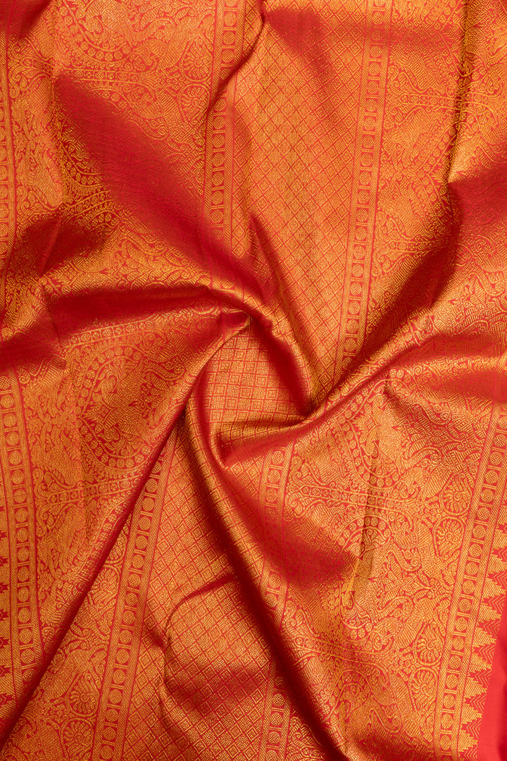 Black and white borderless checks pure Kanchipuram silk saree
