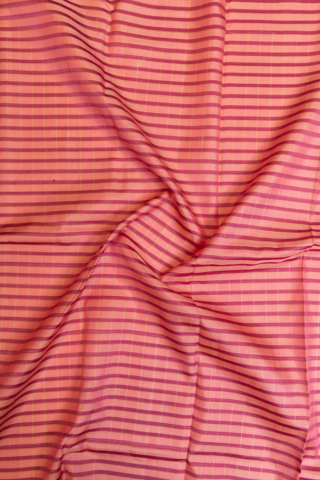 Pink stripes pure Kanchipuram silk saree