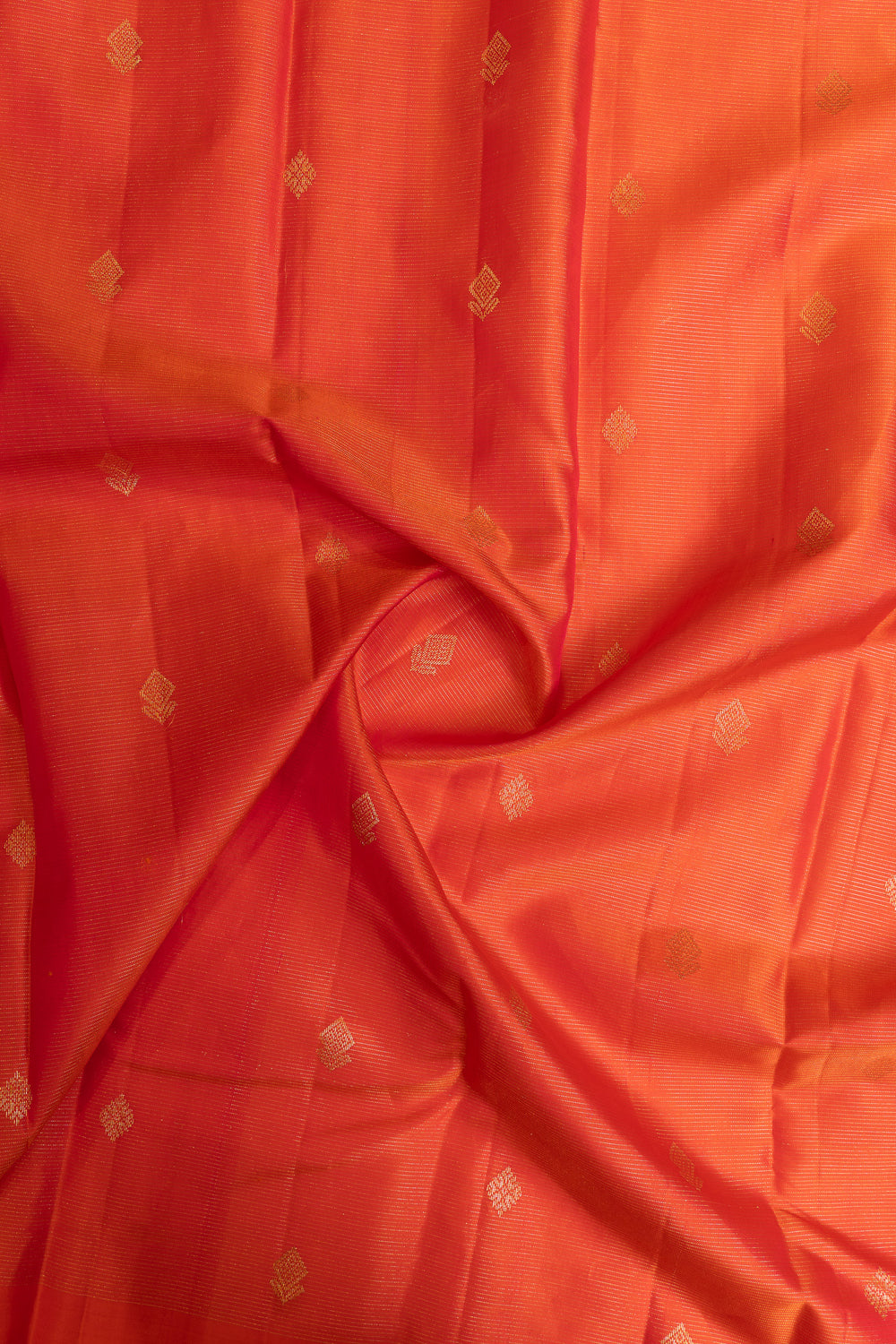 Reddish orange vairaoosi pure Kanchipuram silk saree