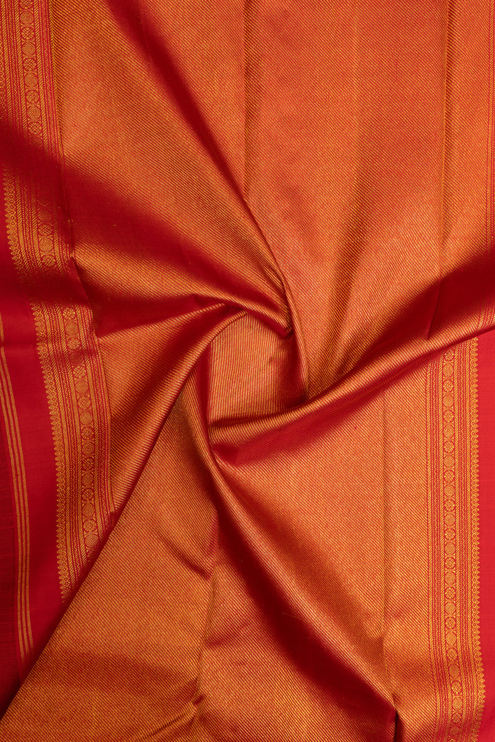 Black and red multi checks pure Kanchipuram silk saree