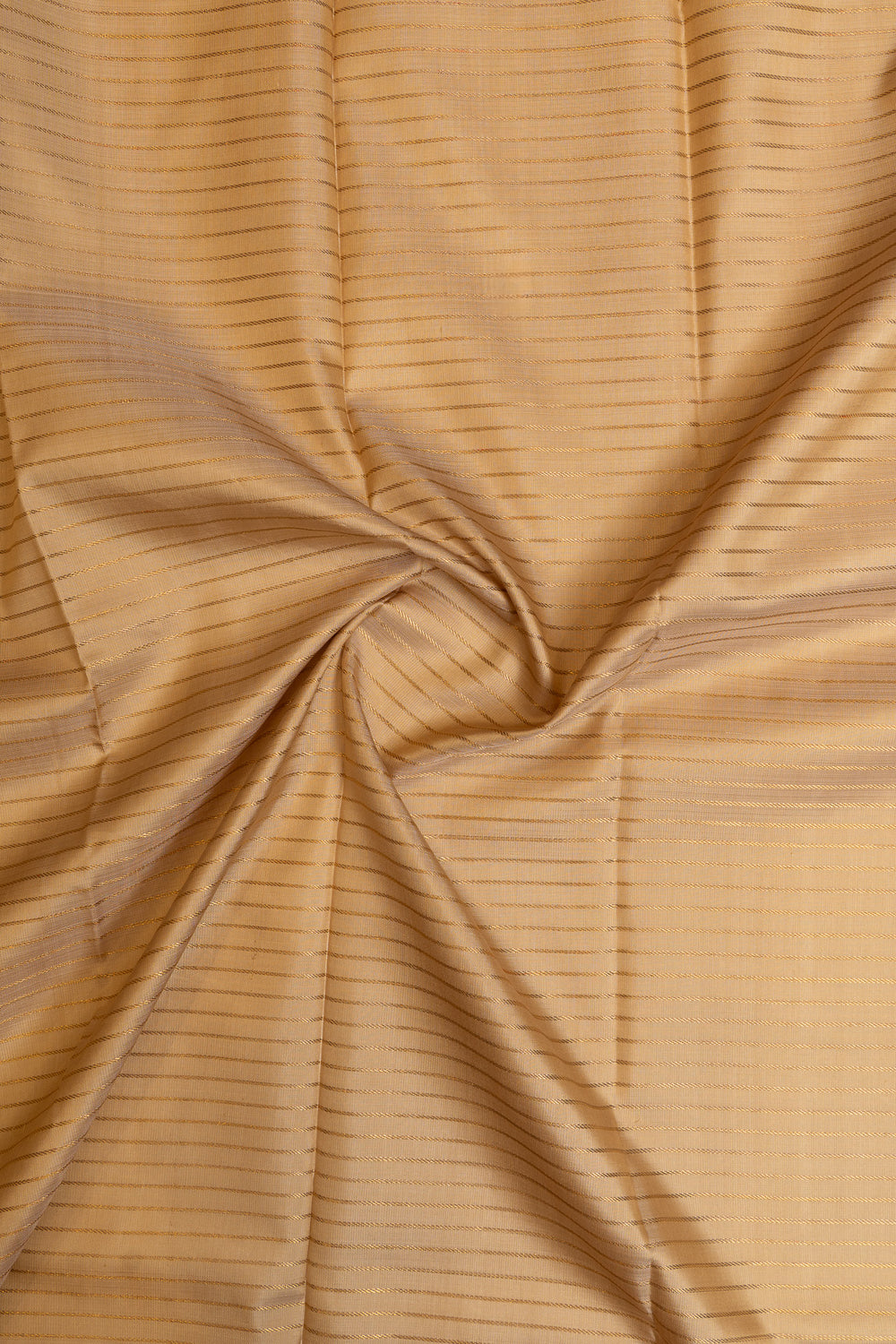 Champagne gold and red pure Kanchipuram silk saree