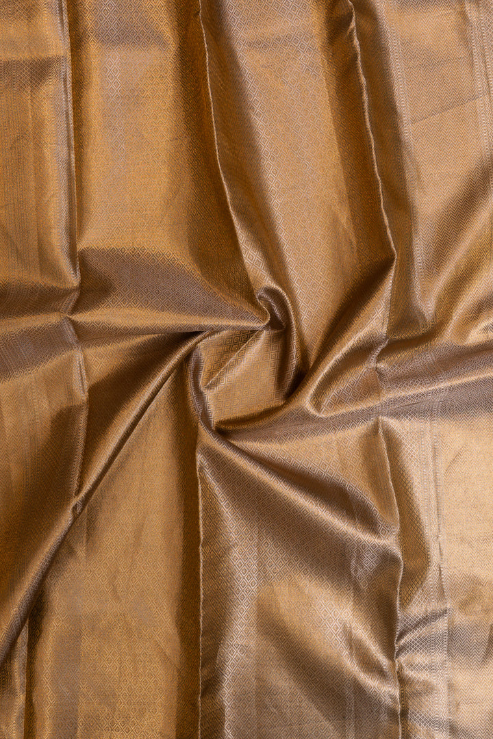 Silverish grey tissue pure Kanchipuram silk saree