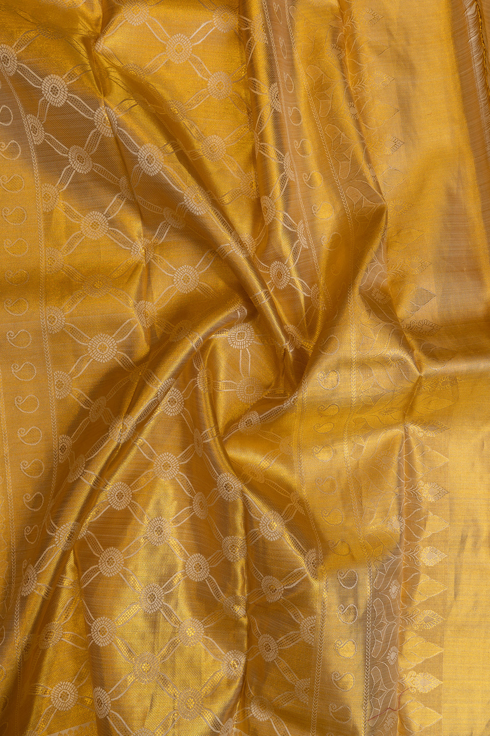 Gold brocade pure Kanchipuram silk saree