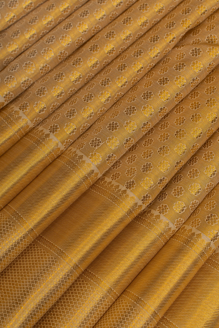 Gold brocade pure Kanchipuram silk saree