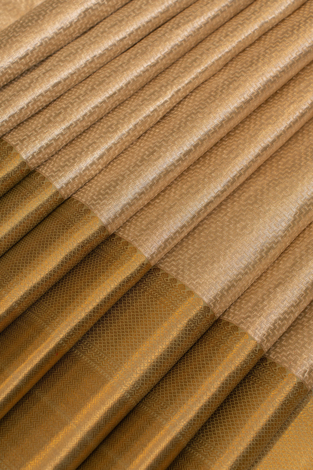 Silverish gold tissue pure Kanchipuram silk saree