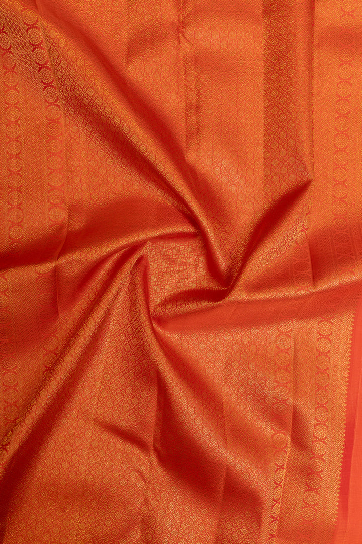 Blue and red tissue pure Kanchipuram silk saree