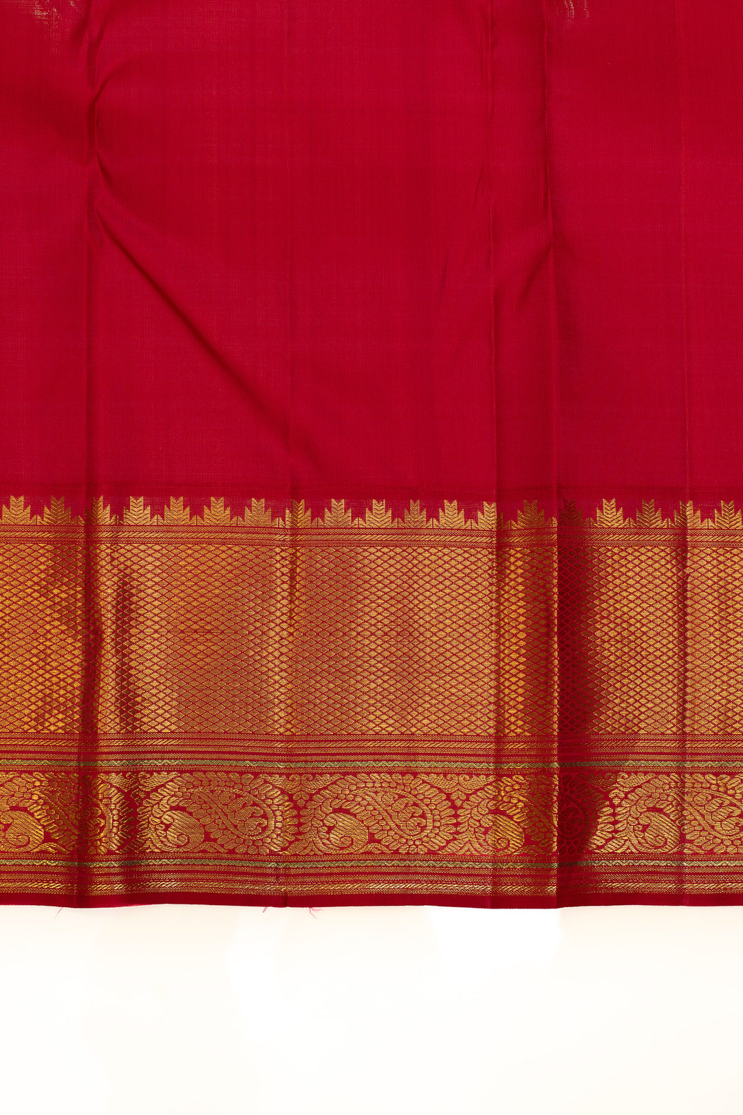 Elaichi green and red pure Kanchipuram silk saree