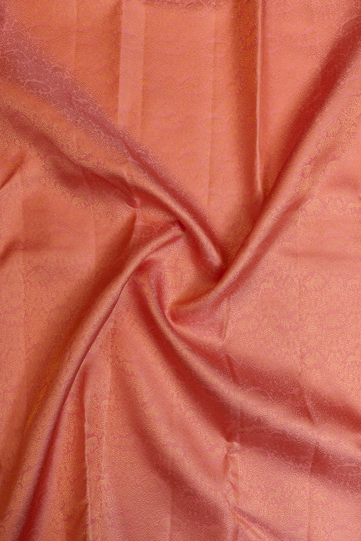 Pink brocade pure Kanchipuram silk saree